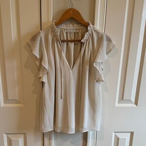 Abercrombie & Fitch Cream Ruffle Blouse NWOT